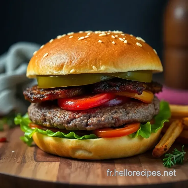 Burger au Maroilles Maison presentation