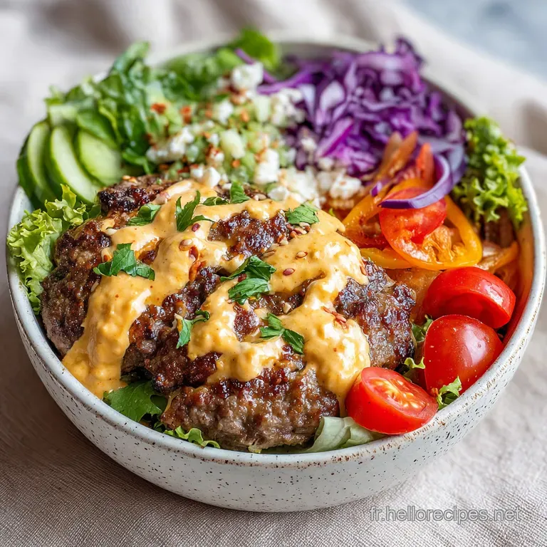 Recette Burger Bowl D&eacute;licieux au B&oelig;uf