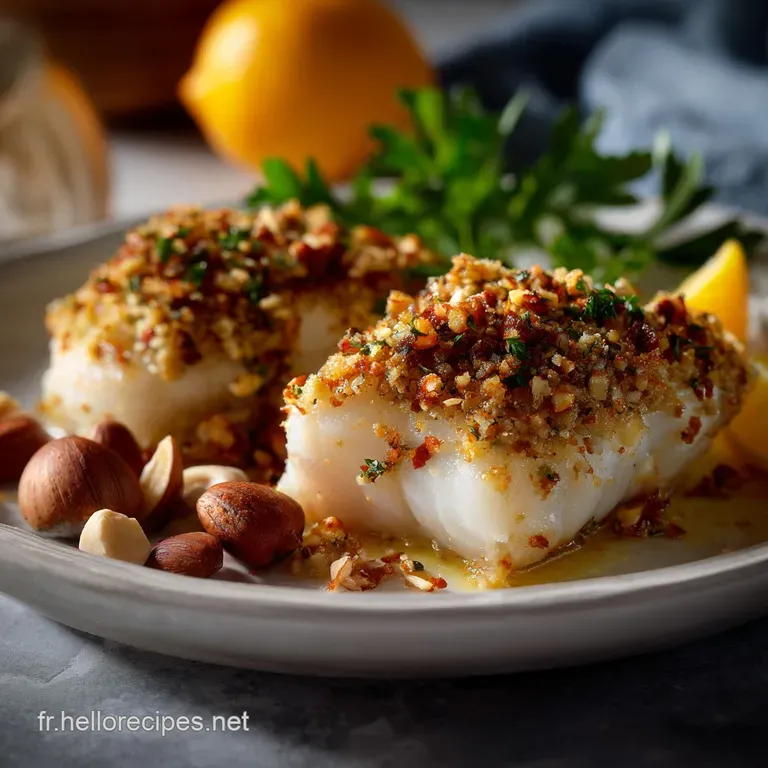 Cabillaud Cro&ucirc;te Noisettes et Champagne