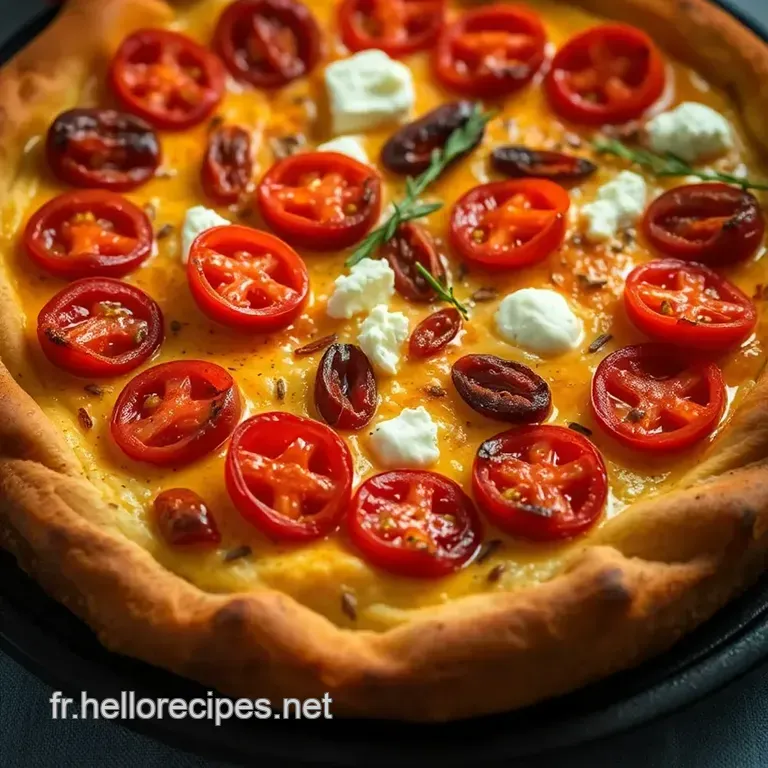 Cake Méditerranéen: Feta Chorizo & Tomates Séchées presentation