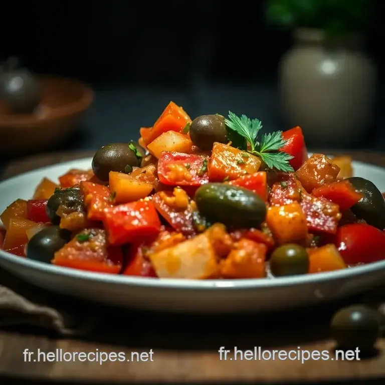 Caponata Sicilienne l' Antipasto Ensoleillé presentation