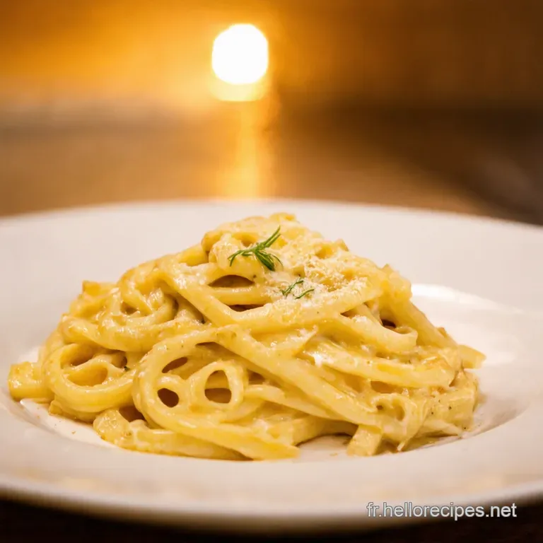 Carbonara Cr&egrave;me Fra&icirc;che Le Plaisir Coupable Sans Guilt Trip presentation