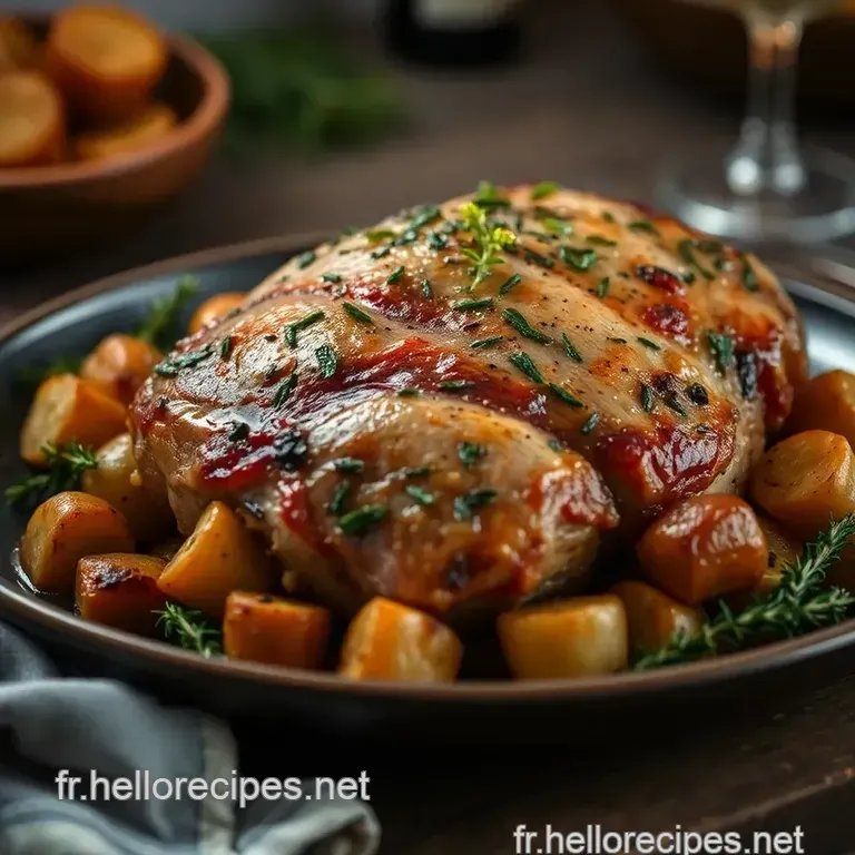 Carré d' Agneau Rôti aux Herbes de Provence presentation