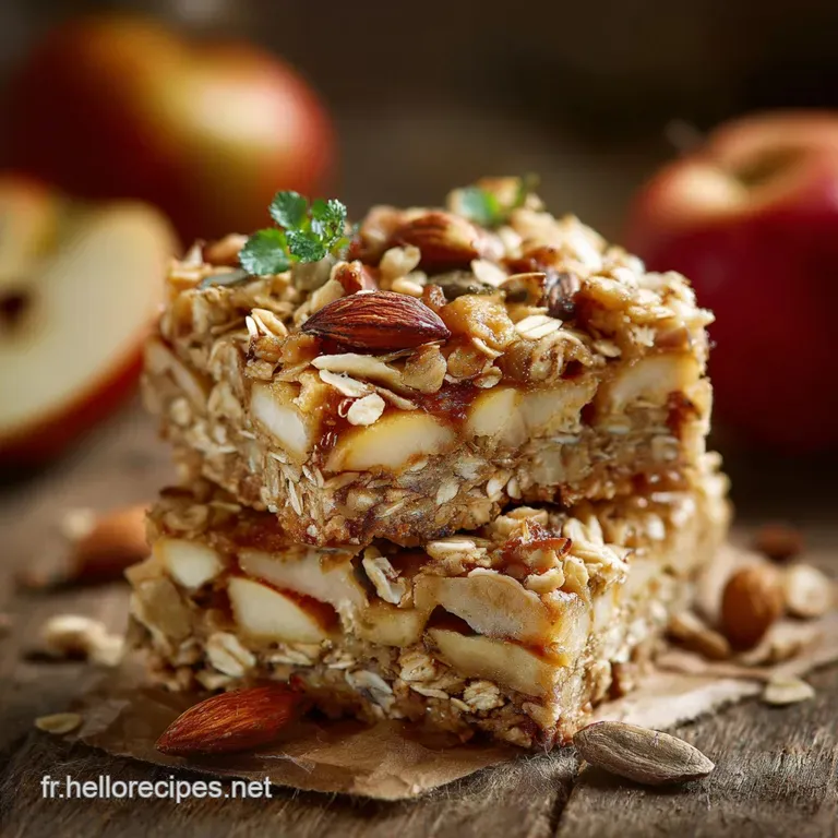 Carrés véganes à lavoine et aux pommes Loption croustillante et saine