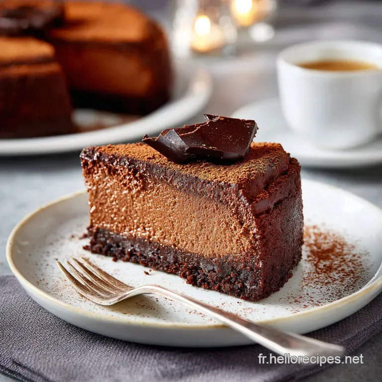 Cheesecake au chocolat noir intense : Le secret du Velours New-Yorkais