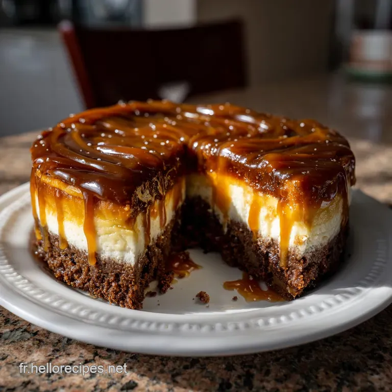 Recette Cheesecake Brownie Caramel Facile Comment : Triple Couche presentation