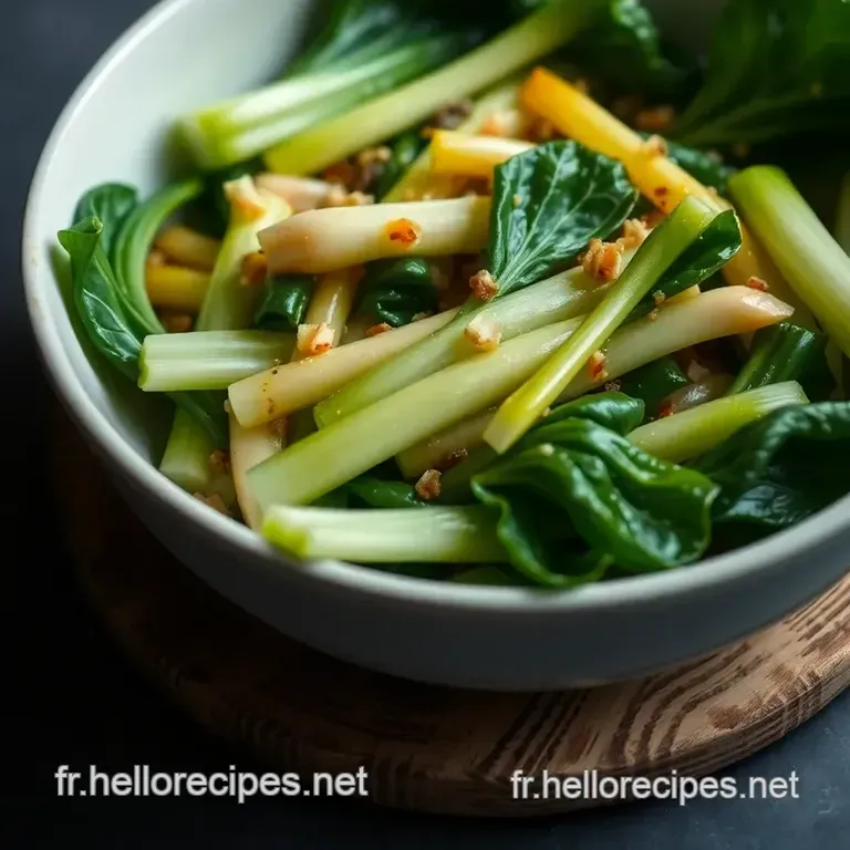 Chou Chinois Sauté aux Saveurs Asiatiques presentation