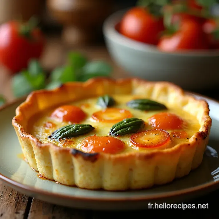 Clafoutis Printanier Aux L&eacute;gumes Frais presentation