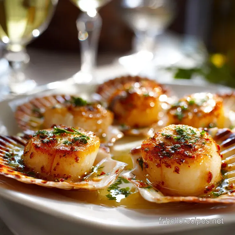 La SaintJacques DOr Poêlée au Beurre Noisette et Persillade Minute