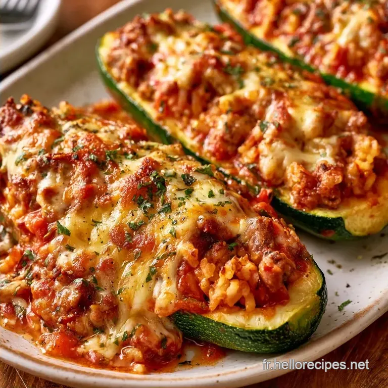 Courgettes Farcies &agrave; la Viande Hach&eacute;e