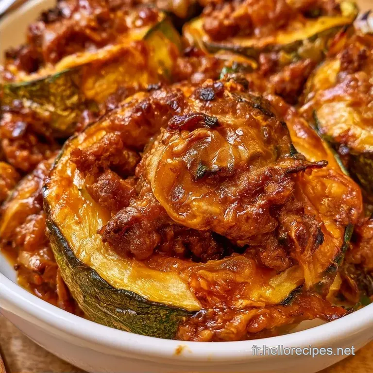 Courgettes Farcies Airfryer au B&oelig;uf Hach&eacute;