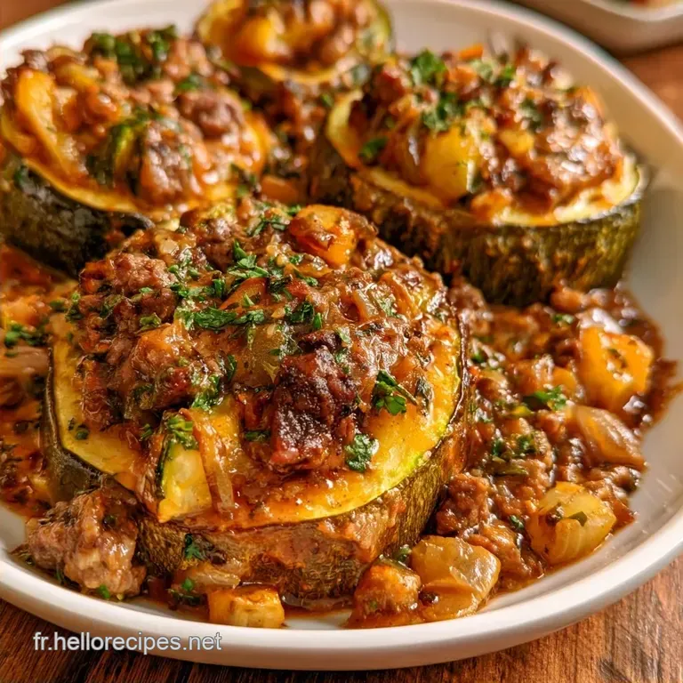 Courgettes Rondes Farcies au B&oelig;uf Hach&eacute;
