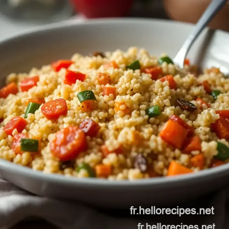 Couscous Bouillon aux Légumes d' Été presentation