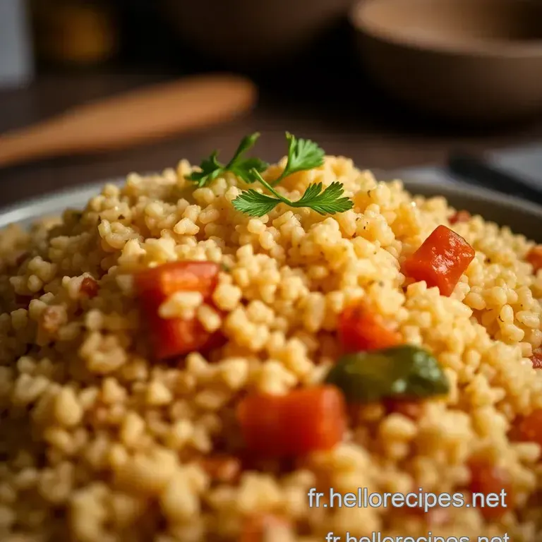 Couscous Méditerranéen avec une Sauce Savoureuse presentation