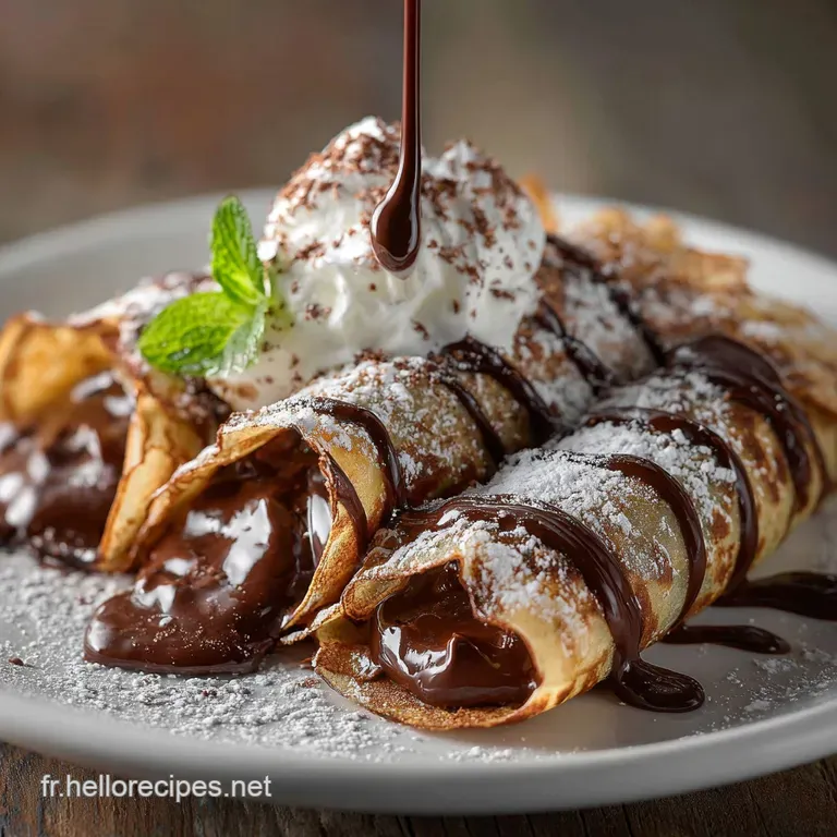 Cr&ecirc;pes Au Chocolat La Recette Facile Et &Eacute;l&eacute;gante Double Gourmandise presentation