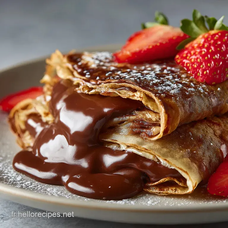 Crêpes au chocolat la recette facile et élégante double gourmandise