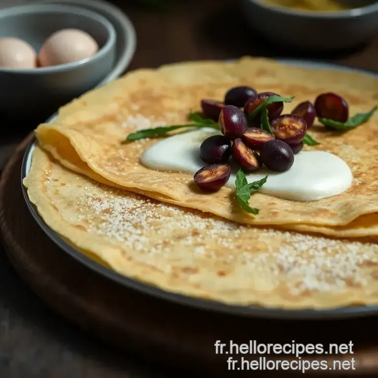 Crêpes aux Épinards et à la Béchamel presentation