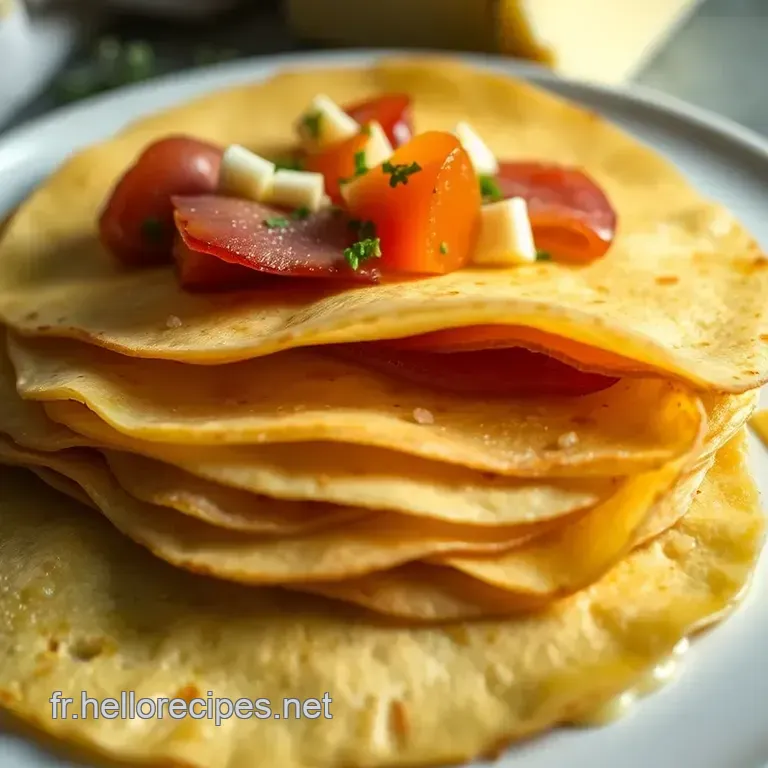 Crêpes Salées au Jambon et Fromage : Un Délice Breton presentation
