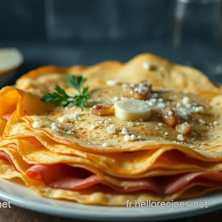 Crêpes Salées au Jambon et Fromage : Recette Facile et Délicieuse