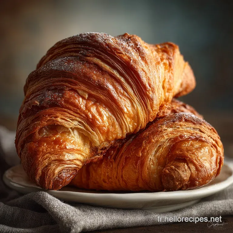 Croissant Sal&eacute; Jambonfromage : Le Secret Dun Feuilletage Parfait presentation