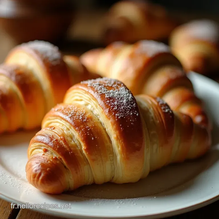 Les Croissants Parisiens Parfaits Maîtriser lArt du Feuilletage Beurré à la Maison presentation