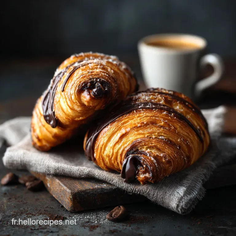 Croissants Au Chocolat Et Caf&eacute; : Le Secret Du Feuilletage presentation