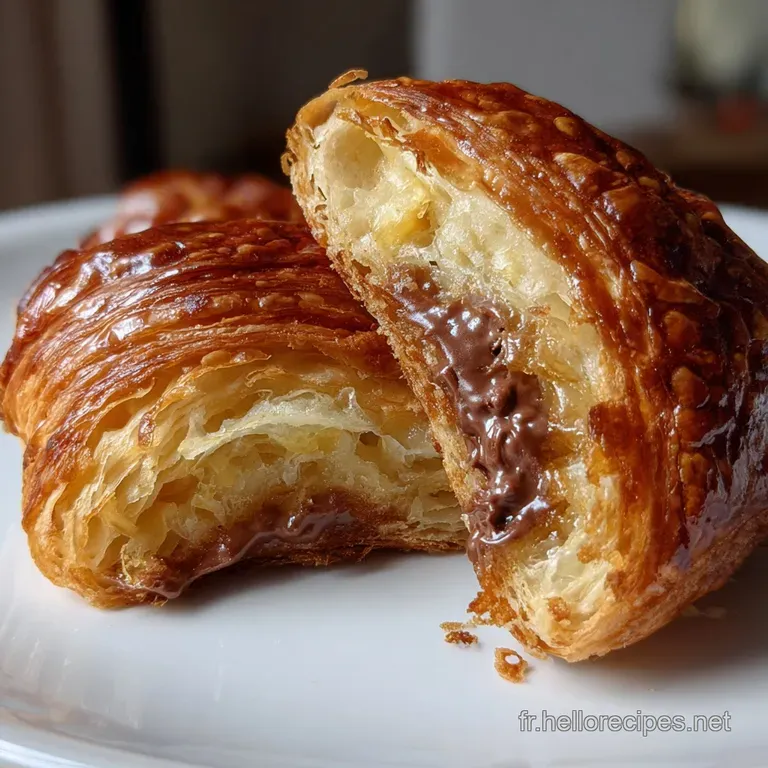 Croissants Au Chocolat: Le Vrai Pain De Boulangerie presentation