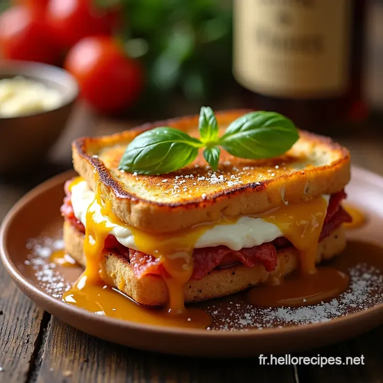 Croque Monsieur Montagnard presentation