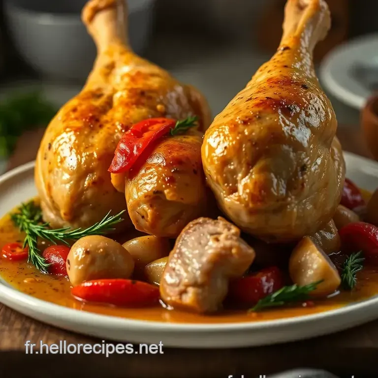 Cuisse de Poulet Rôtie au Four à la Française presentation