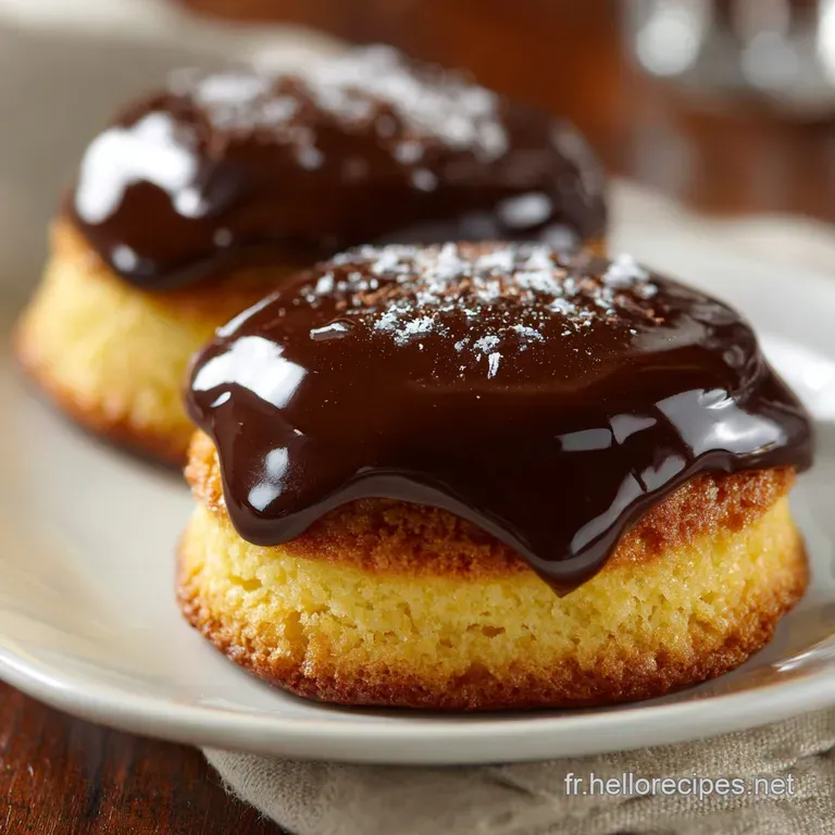 Cupcakes Boston Cream Pie : Cr&egrave;me P&acirc;tissi&egrave;re Onctueuse Et Gla&ccedil;age Miroir De Chef. presentation