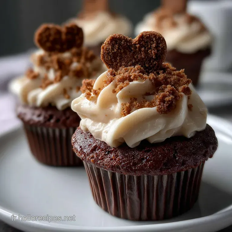 Cupcakes Chocolat Coeur De Speculoos Amour : Le Secret d une Mie Velout&eacute;e
