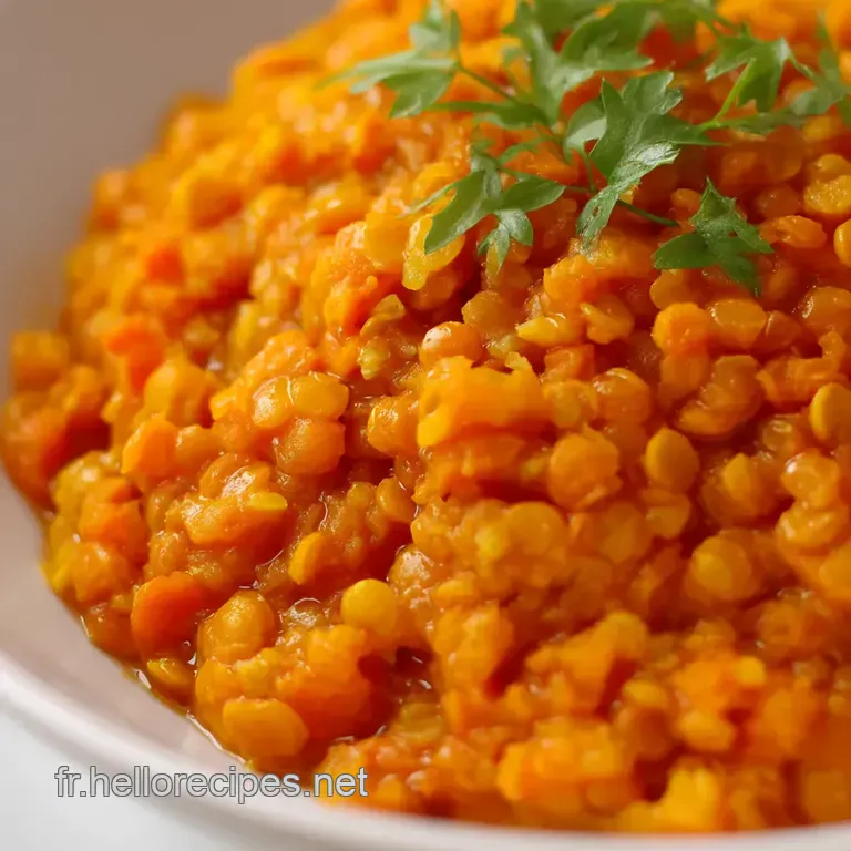 Dahl de Lentilles Corail et Patate Douce presentation