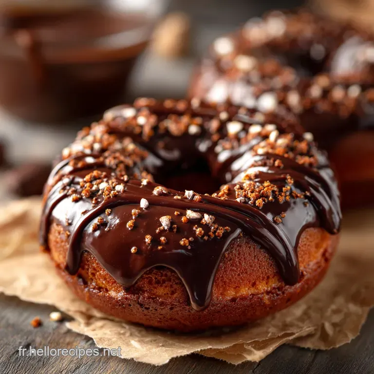 Les Donuts Au Chocolat De P&acirc;tissier Moelleux Et Inoubliables presentation