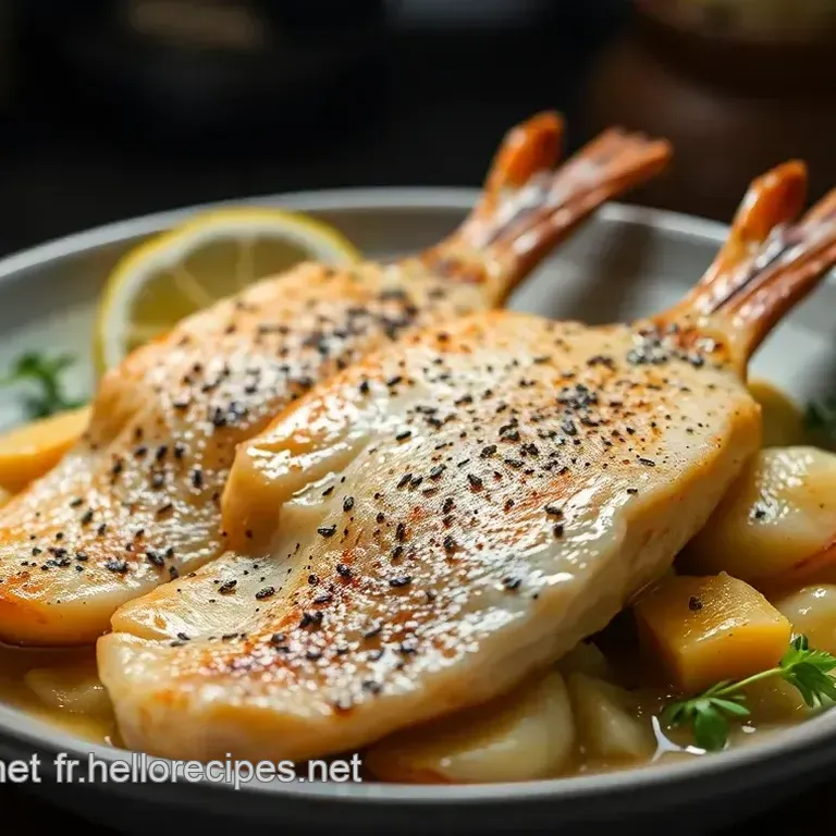 Dos de Cabillaud Croustillant Sauce Citronnée et Câpres