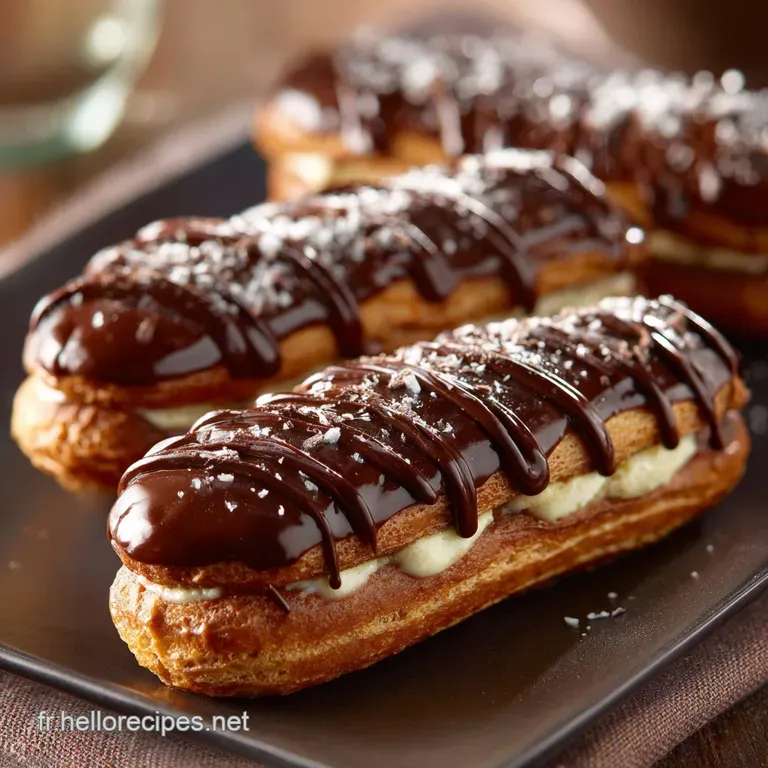 Éclairs au triple chocolat La recette de chef avec craquelin croustillant