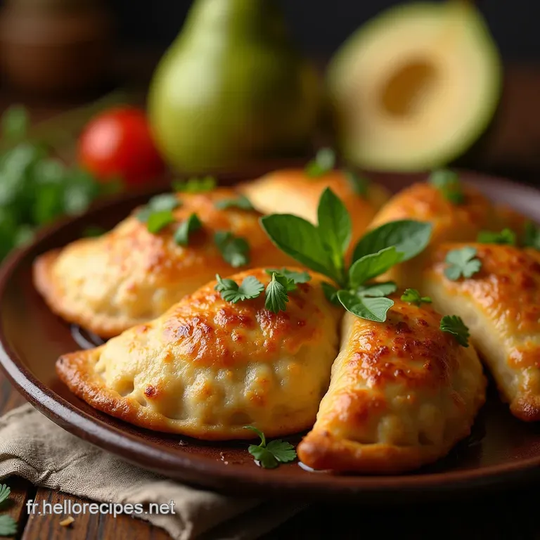 Empanadas V&eacute;g&eacute;tariens Hivernaux Au Poireau Et St M&ocirc;ret presentation