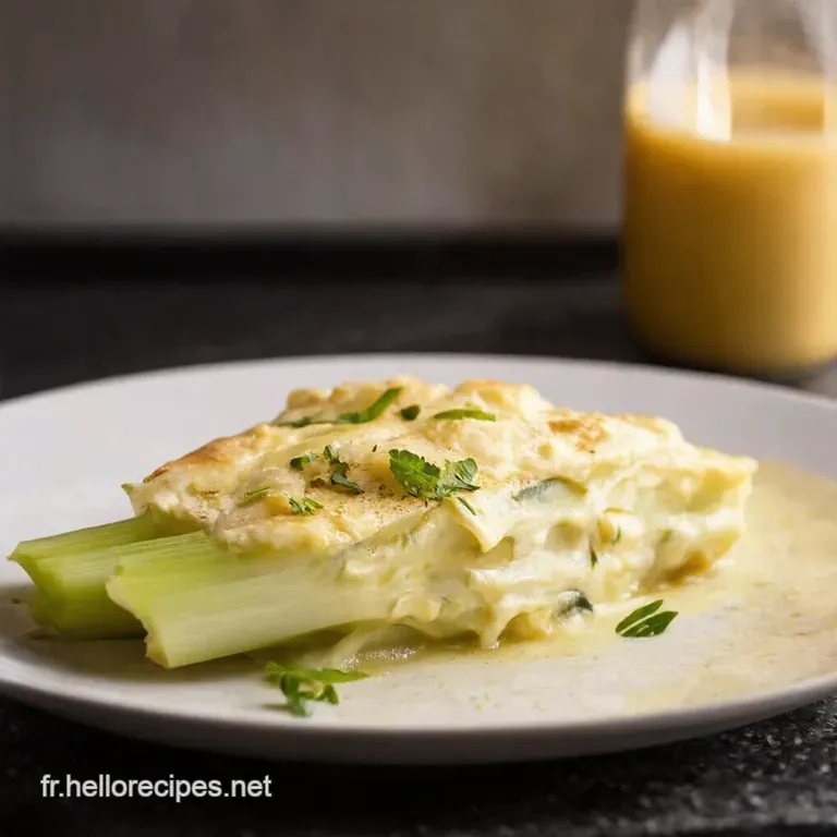 Endives au Gratin la Béchamel Onctueuse presentation