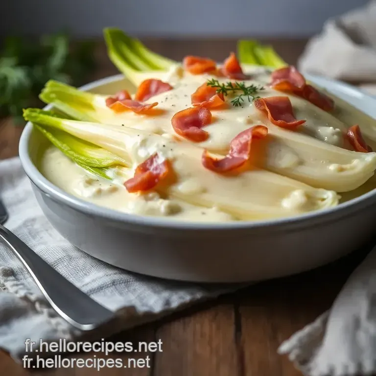 Endives au Jambon à la Sauce Béchamel presentation