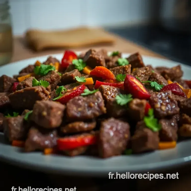 Fajitas de Bœuf Épicées à la Mexicaine presentation