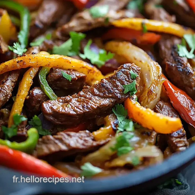 Fajitas de Boeuf Grésillantes: Un Voyage Tex-Mex Gourmand! presentation