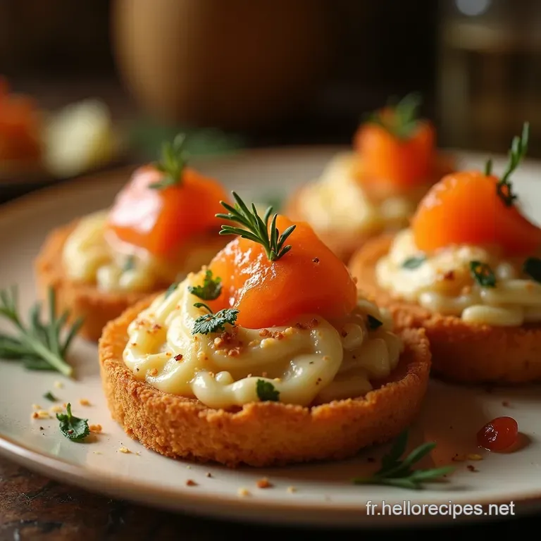 Feuillets Croustillants au Saumon Fumé Aneth et Fromage Frais presentation