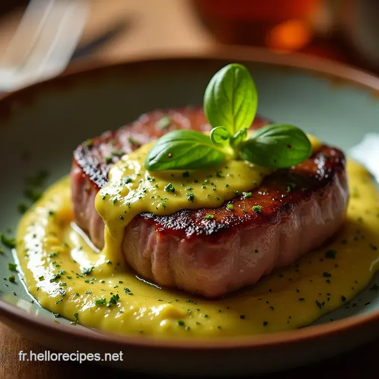 Filet Mignon &Agrave; La Moutarde Fa&ccedil;on Bistro presentation