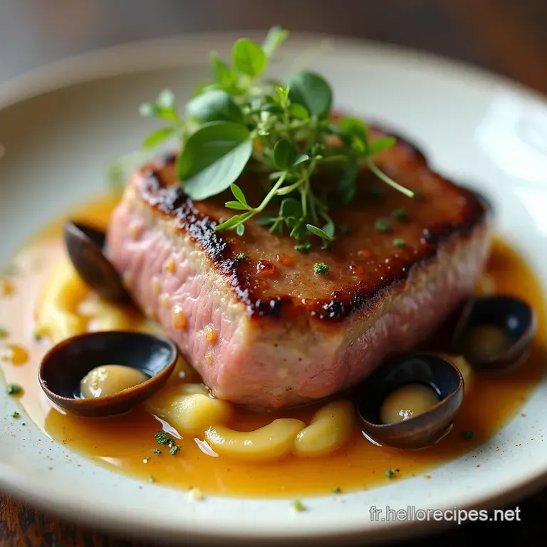 Filet Mignon de Porc Fondant Sauce Crémée au Cidre Brut et Champignons