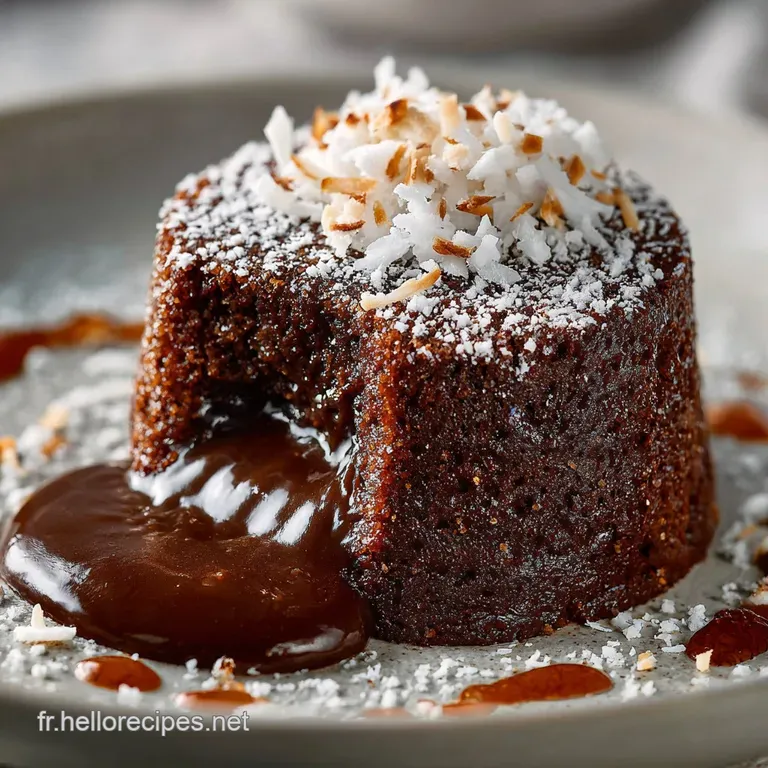 Fondant Au Chocolat Et Noix De Coco : Notre Recette C&oelig;ur Tendre Pour Le Go&ucirc;ter presentation
