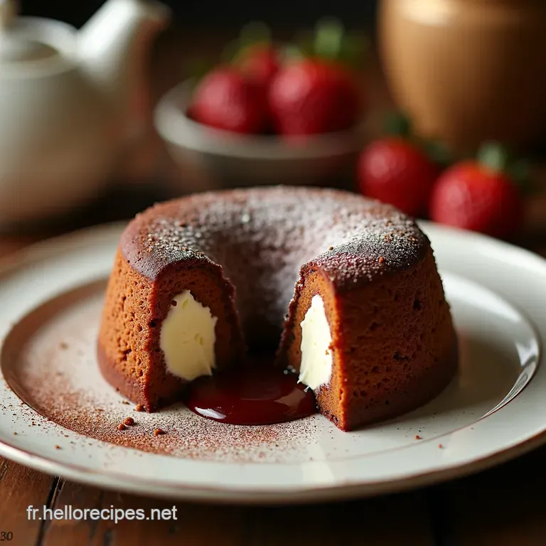 Le Cœur Coulant de Maman Gâteau Fondant Intense ChocolatMascarpone presentation