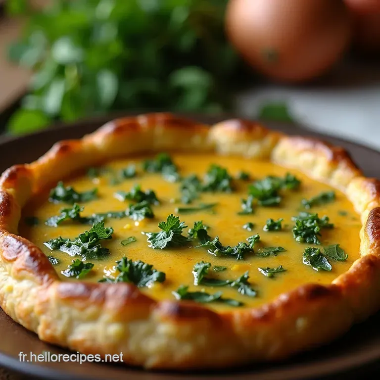 Galette Perse Aux Herbes Fra&icirc;ches Kuku Sabzi presentation