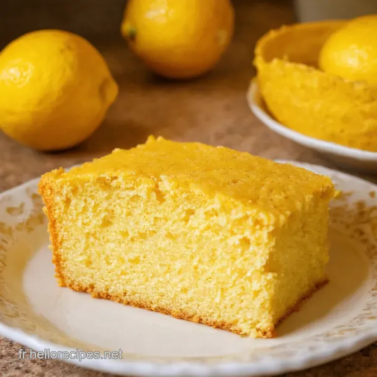 G&acirc;teau Au Citron Moelleux Et Facile presentation