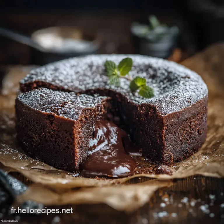 Gâteau au chocolat fondant Le Fondant Noir Intense élégance française