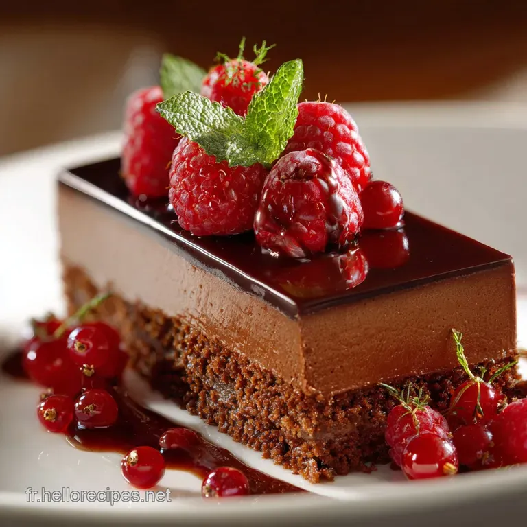 Gâteau glacé au chocolat LÉlégance de la Pâtisserie Parisienne