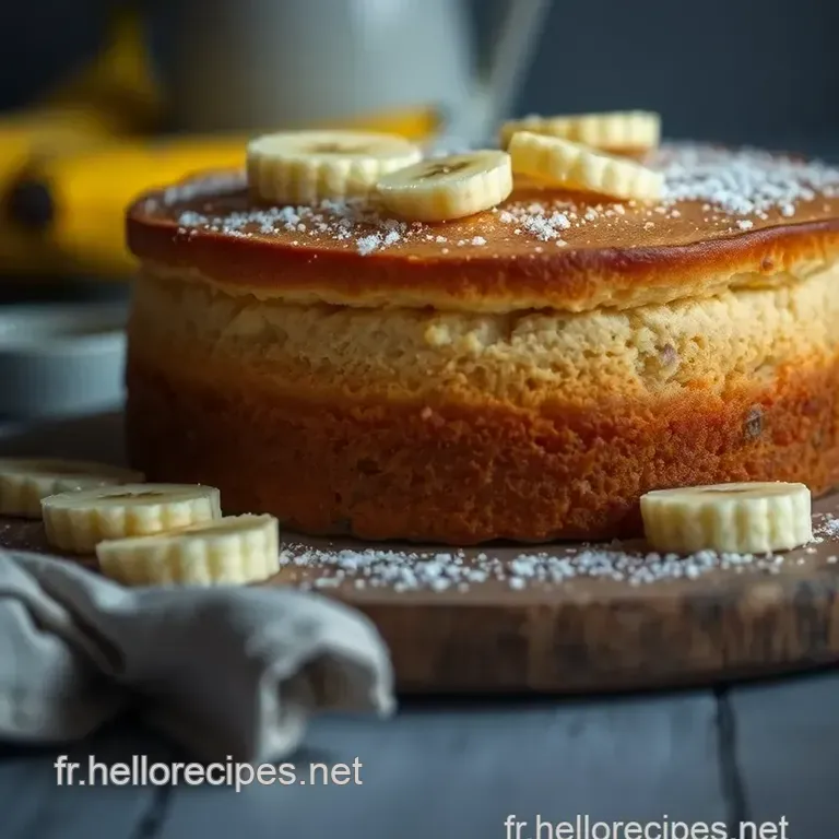 Gâteau Moelleux à la Banane et aux Flocons d&#039 Avoine presentation